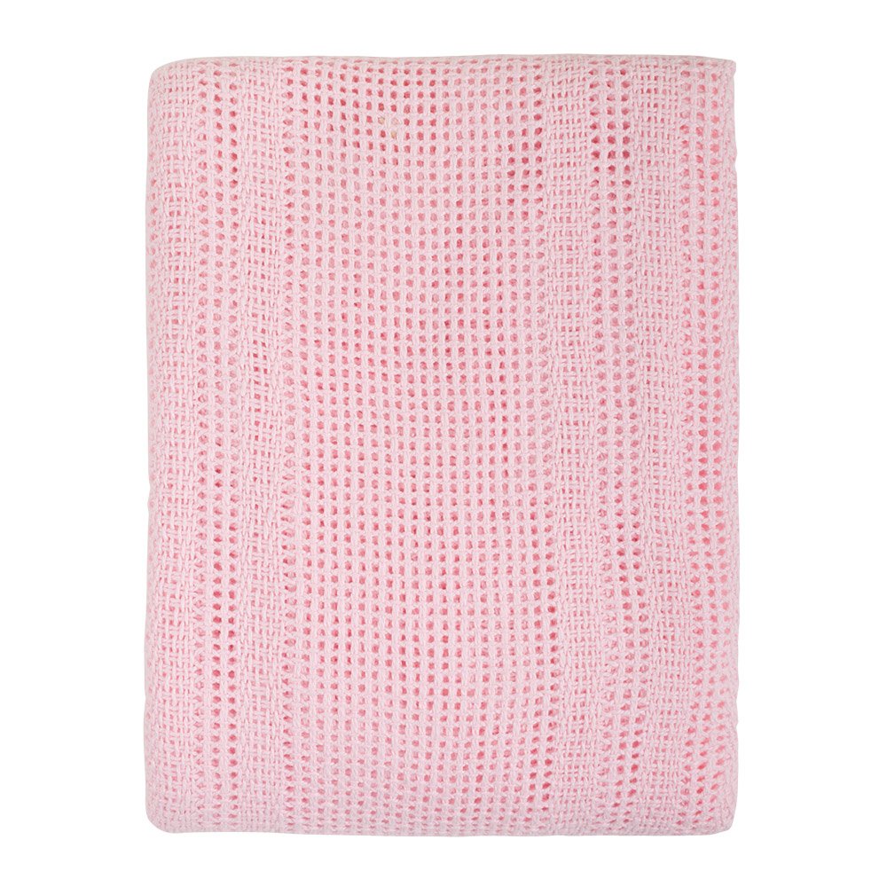 Cot Bed Cotton Cellular Blanket (Pink) - 6150PI, Baby