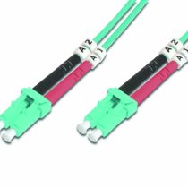 DIGITUS FO patch cable OM3-7 m LC to LC fiber optic cable - LSZH - Duplex Multimode 50/125µ - 10 GBit/s - Turquoise