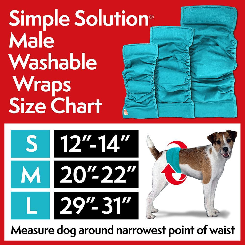 Simple Solution Washable Male Dog Diapers Absorbent Male Wraps with