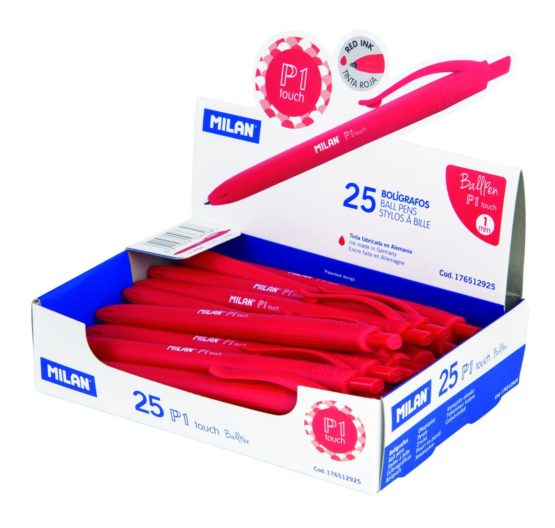 A.C. Milan Expositor 25 bolígrafos P1 Touch rojos, White - Image 2