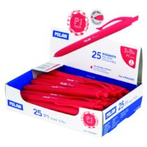 A.C. Milan Expositor 25 bolígrafos P1 Touch rojos, White