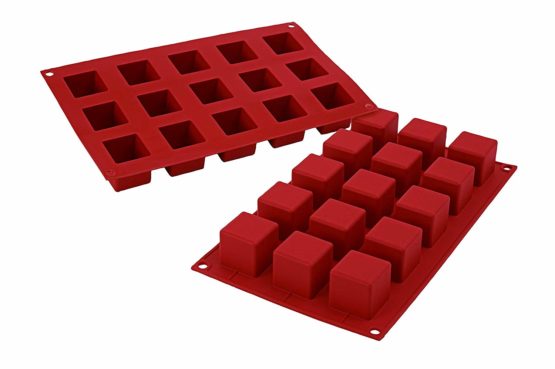 silikomart Silicone Mould No. 15 Cubes, Small, Terracotta, SF105/C