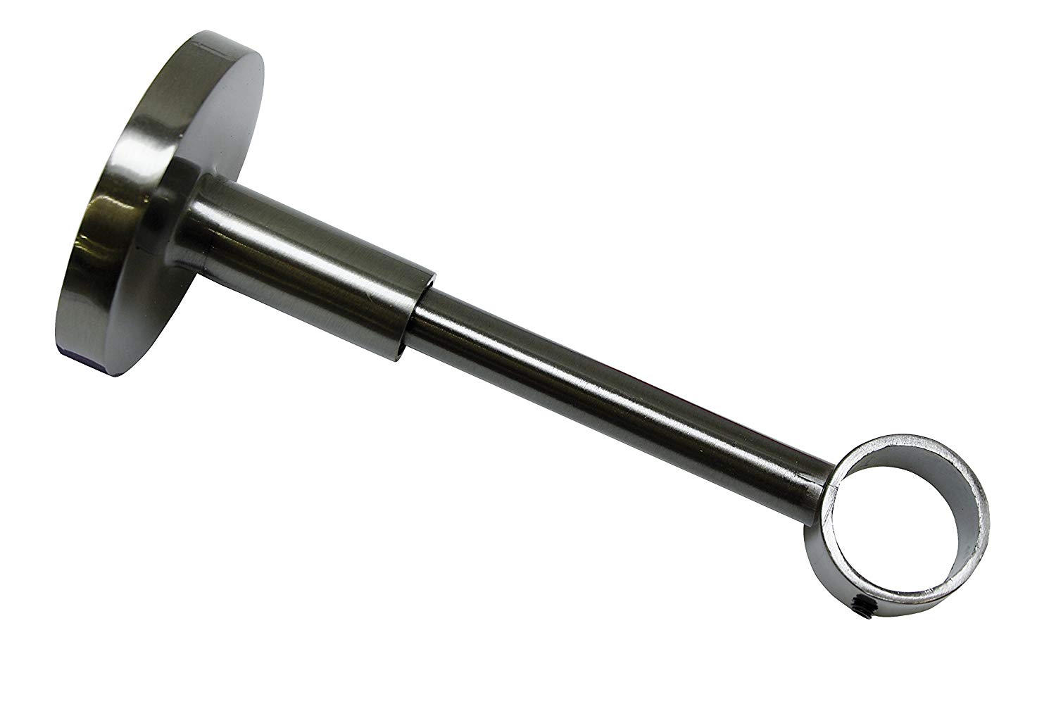 Gardinia Bracket with Mounting Plate for Curtain Rods 1-Rod Holder, Closed, Mounting Kit Included, Chicago Series