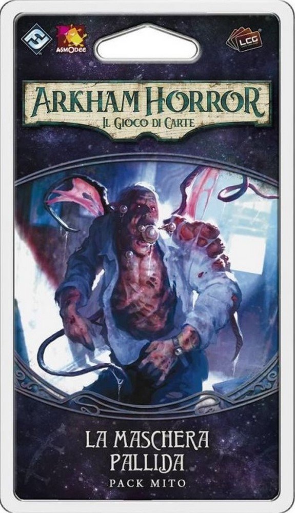 Asmodee - Arkham Horror The Card Game: Pale Mask - Card Game Expansion, Italian Edition, Multi-coloured, 91mm x 152mm x 24mm