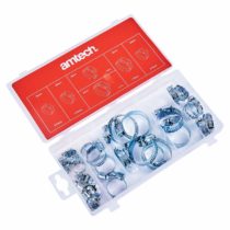 Amtech S6290 Assorted Hose Clamp, Jubilee Clips, 26-Piece, One Size