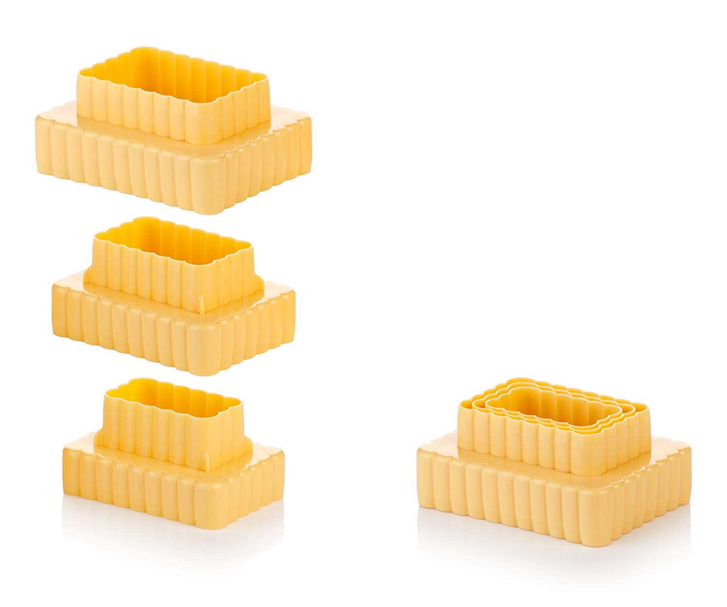 Tescoma Double-Sided Cookie Cutters Biscuits, 6 Sizes Delicia, Assorted, 20 x 12 x 4.5 cm