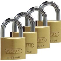 ABUS 65/40 Brass Padlock Quad Pack