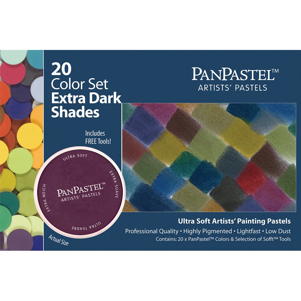 PanPastel 20 Colour Set - Extra Dark Shades Set, Multicolor, 1 count (Pack of 20)