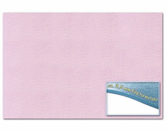 Bringmann Folia 510326 - Felt 30 x 45 cm, ca. 3.5 mm, 1 Sheet, Light Pink