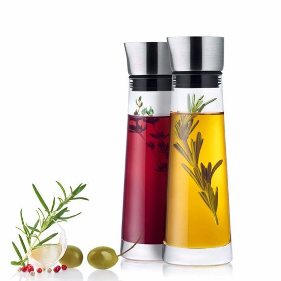 blomus Stainless Steel/ Glass Alinjo Oil and Vinegar Set, Set of 1 - Image 3