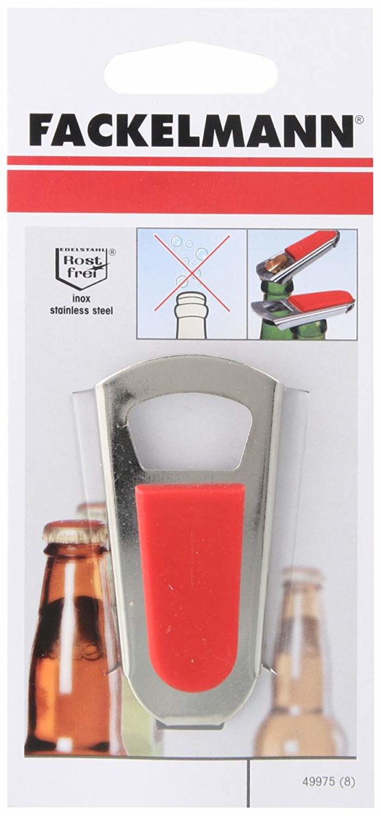 Fackelmann 49975 Bottle Opener and nickel plated clasp, Assorted Colours 1Piece, Style-10 - Image 2