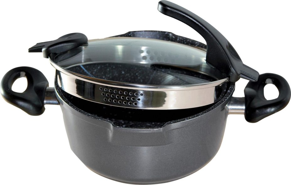 STONELINE Future 14273 20 cm Cooking Pot with Glass Sieve Lid 9.5 cm