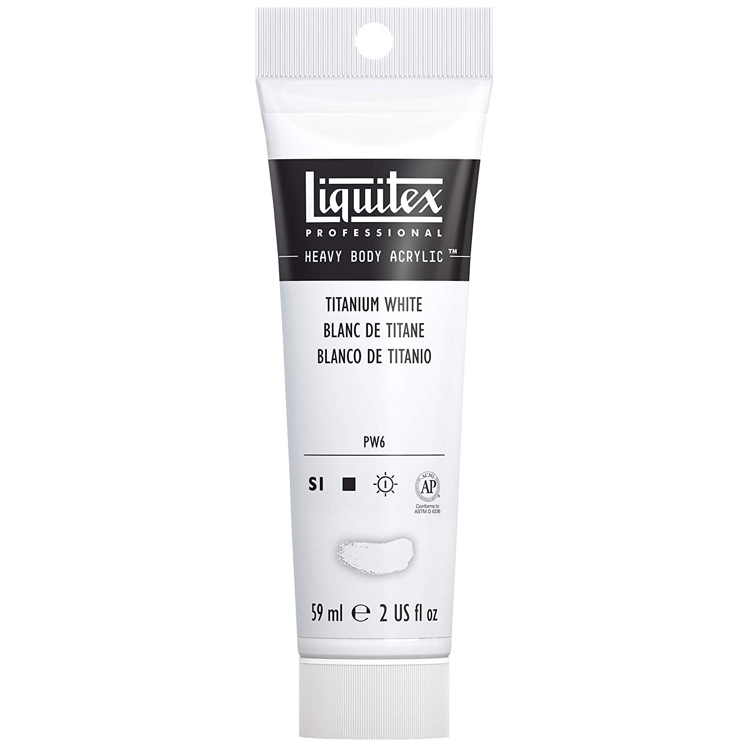 Liquitex 1045432 Professional Heavy Body Acrylic Paint 59 ml tube, Titanium White, 59 ml (Pack of 1)