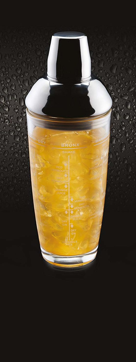 BarCraft KCBCBOSTON Easy Cocktail Shaker with Printed Recipes, 700 ml - Image 3