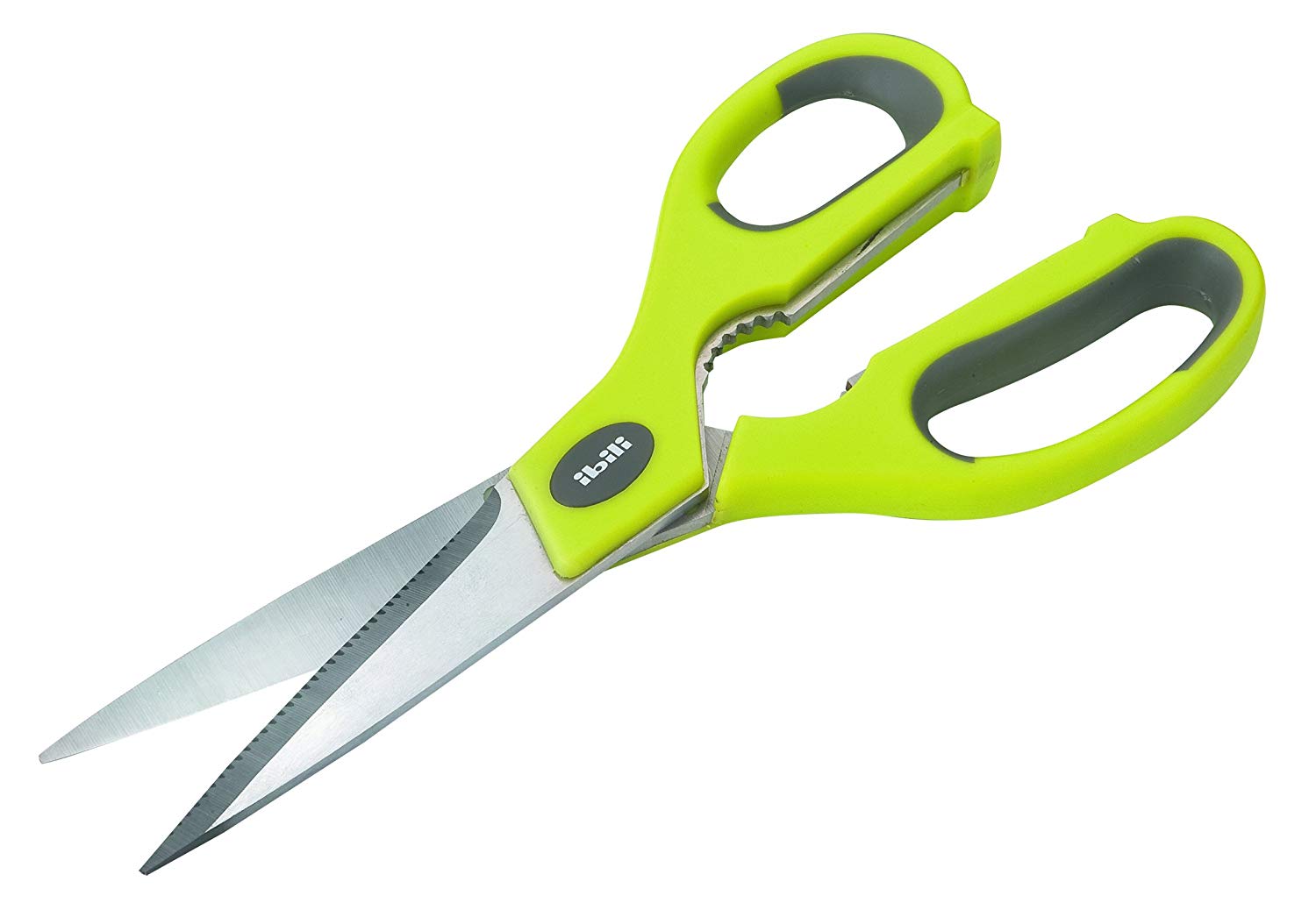 IBILI 704904 - Tijeras de cocina, color verde, Silver/Green, 22 x 6 x 2 cm