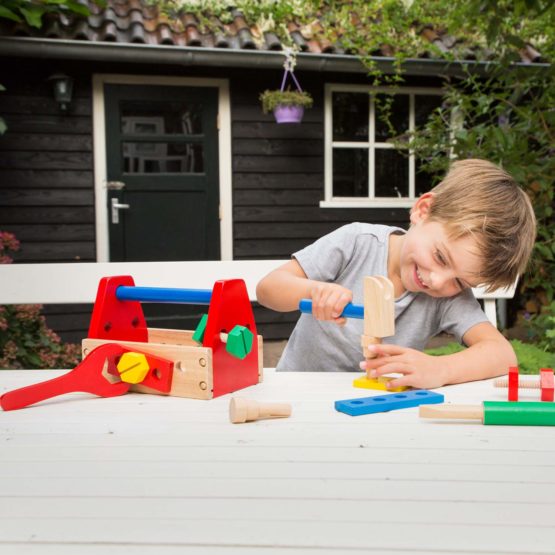 New Classic Toys Wooden Tool Kit Educational Toys and Color Perception Toy for Preschool Age Toddlers Boys Girls - Image 4