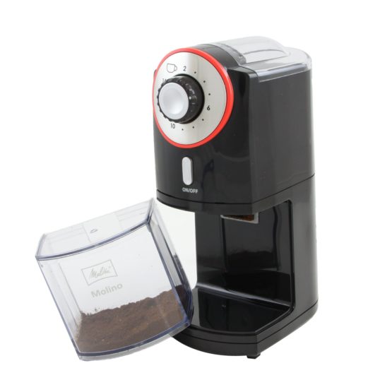 Melitta Molino Coffee Grinder, 1019-01, Electric Coffee Grinder, Flat Grinding Disc, Black/Red, CD - Molino - red mat - Image 4