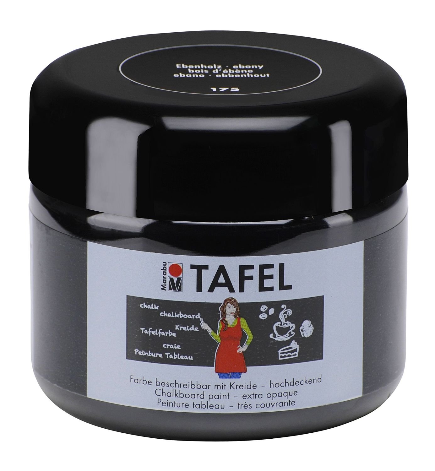 Marabu Blackboard Paint 225ml - Black, 225 ml (Pack of 1)