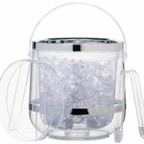 BarCraft Insulated Ice Bucket with Lid and Tongs in Gift Box, Plastic, 2.5 Litre