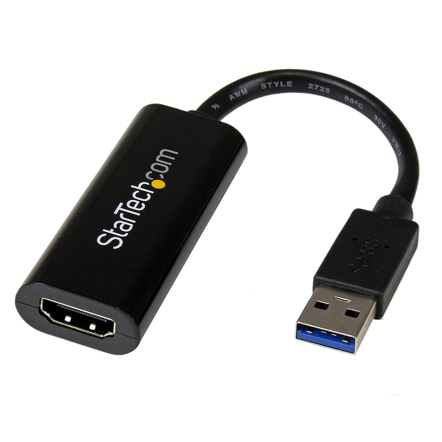 StarTech USB 3.0 to HDMI Adapter, USB-A to HDMI Display Converter, 1080P 60Hz Full HD Video Graphics Adapter, Driver Required