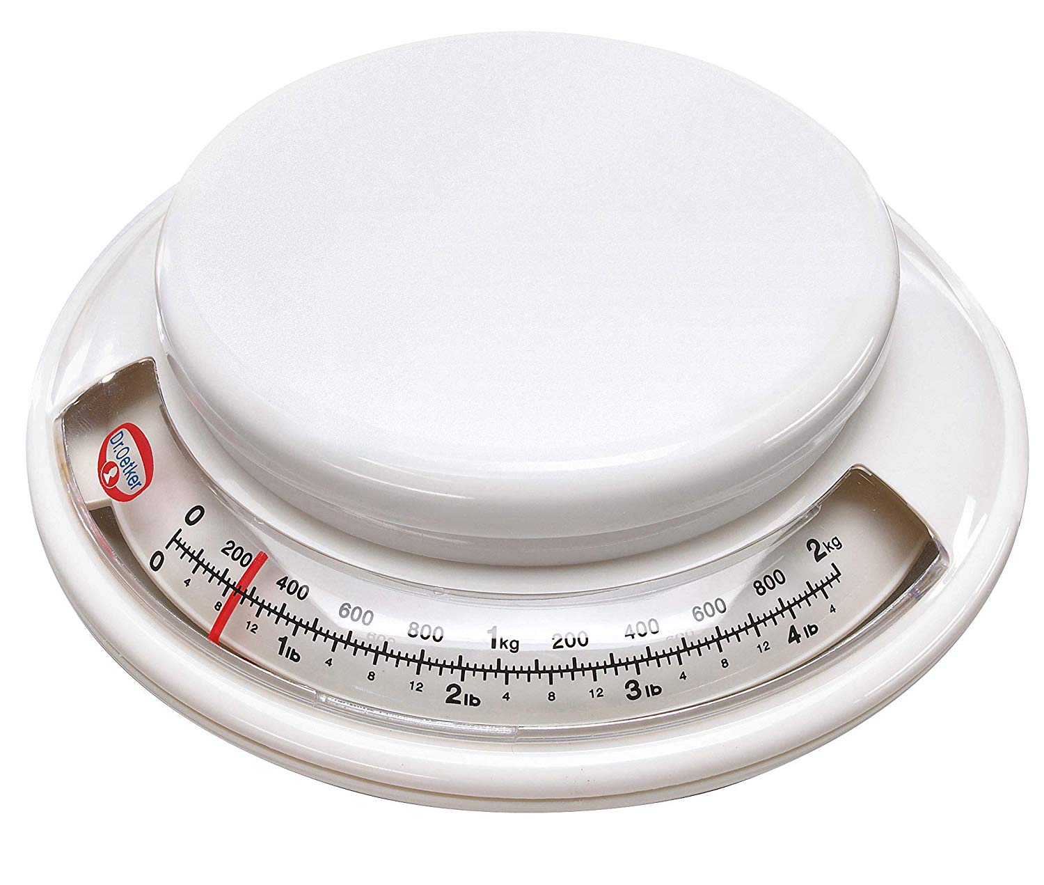 Dr.Oetker Scale, Plastic, White, 17.5 x 5.5 cm, 18.5 x 17.5 x 6.4 cm
