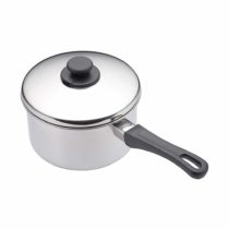 KitchenCraft Extra Deep Induction Saucepan with Lid, 12cm Stainless Steel Pan