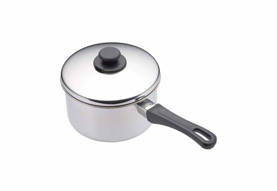 KitchenCraft Extra Deep Induction Saucepan with Lid, 12cm Stainless Steel Pan