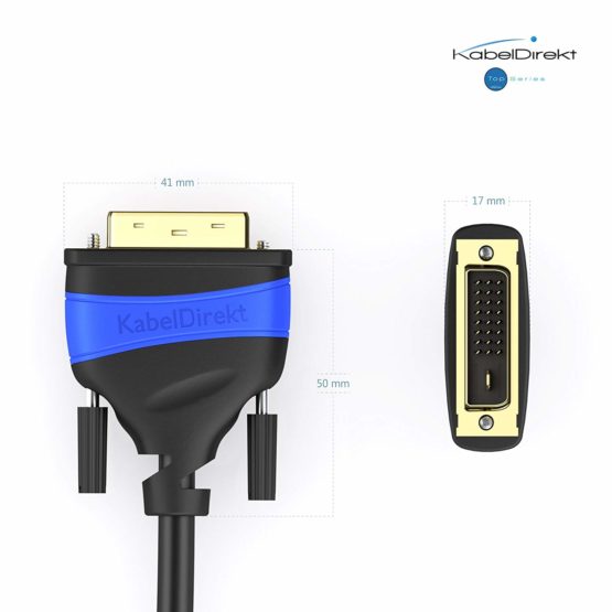 KabelDirekt – 1.5m Dual-Link DVI Cable (DVI-D 24+1, 1080p Full HD 3D) TOP Series - Image 3