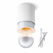 Twister Living, white-silver; Easy to fix. No screws, just one hook is enough. Protected by patent. Ceiling Light; E27