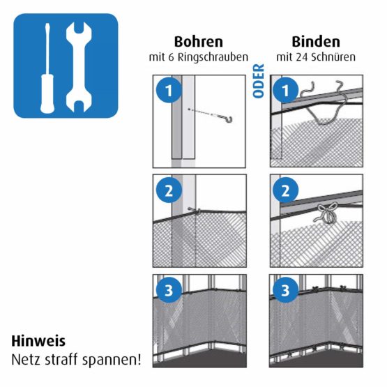 Reer Protection Netting for Balcony 94 cm x 294 cm - Image 2
