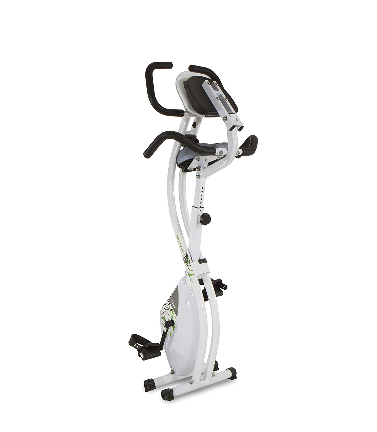 Tecnovita by BH BACK FIT YF91. Flywheel equivalent to 18 lbs. Get in shape in the comfort of your own home! Foldable fitness bicycle. Backrest and easy access. LCD Monitor. Folds easily. White - Image 4