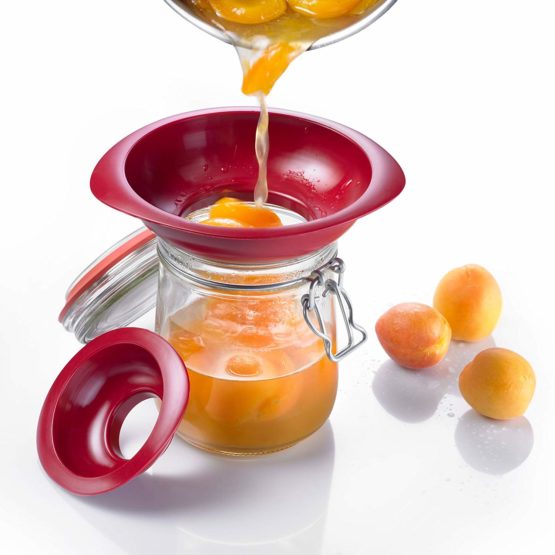 Westmark Double Jam Jar Pouring Funnel, Red, 2-Pack - Image 2