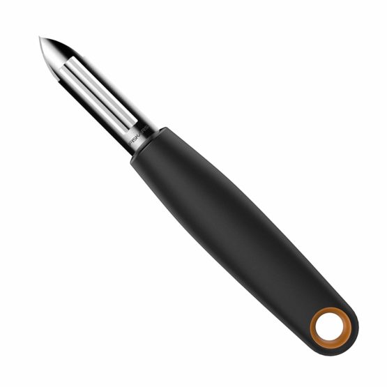 Fiskars Fixed Blade Peeler, Length: 18 cm, Steel/Synthetic Material, Functional Form, Black/Orange, 1014418 - Image 2