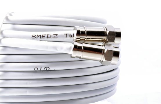 25m White Twin Satellite Shotgun Cable Extension Kit With Premium Grade Fitted Compression F-connectors As Used By The Professionals For Sky+ , HD , Freesat Allows You To Relocate Your Existing Box , Kit Consists Of 25m Sky Double Coax , 50 x Cable Clips , 4 x Connected Compression F-connectors , 2 x F-connector Couplers - Image 3