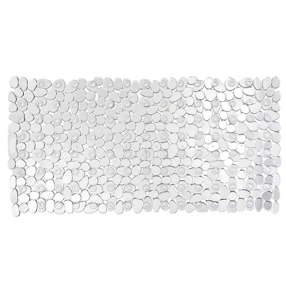 WENKO 20264100 Bath mat Paradise Transparent, Plastic, Transparent, 71 x 36 cm (Rectangular)