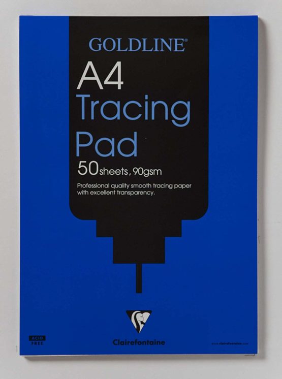 Clairefontaine GPT1A4Z Goldline Professional Tracing Pad, A4, 90gsm, 50 sheets, White