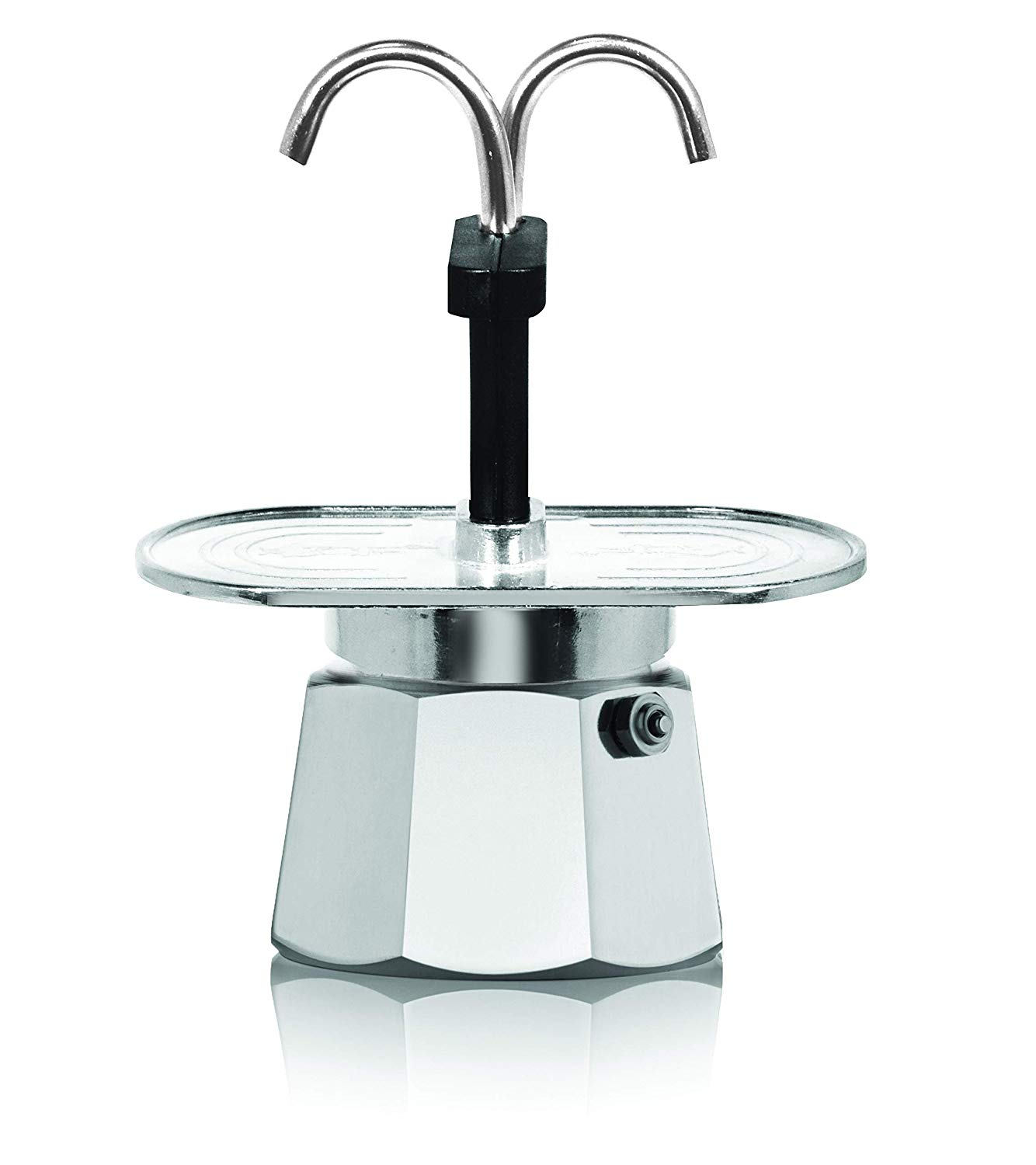 Bialetti Mini Express Espresso Maker for 2 Cups, Aluminium, Silver, 30