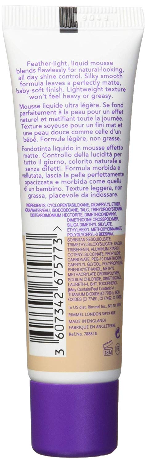 Rimmel London Stay Matte Foundation 100 Ivory, 30 ml - Image 2
