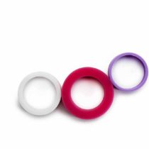 IBILI Levelling Rings Set 3/5/10 mm of Silicone, White/Red/Purple, 20 x 8 x 3 cm