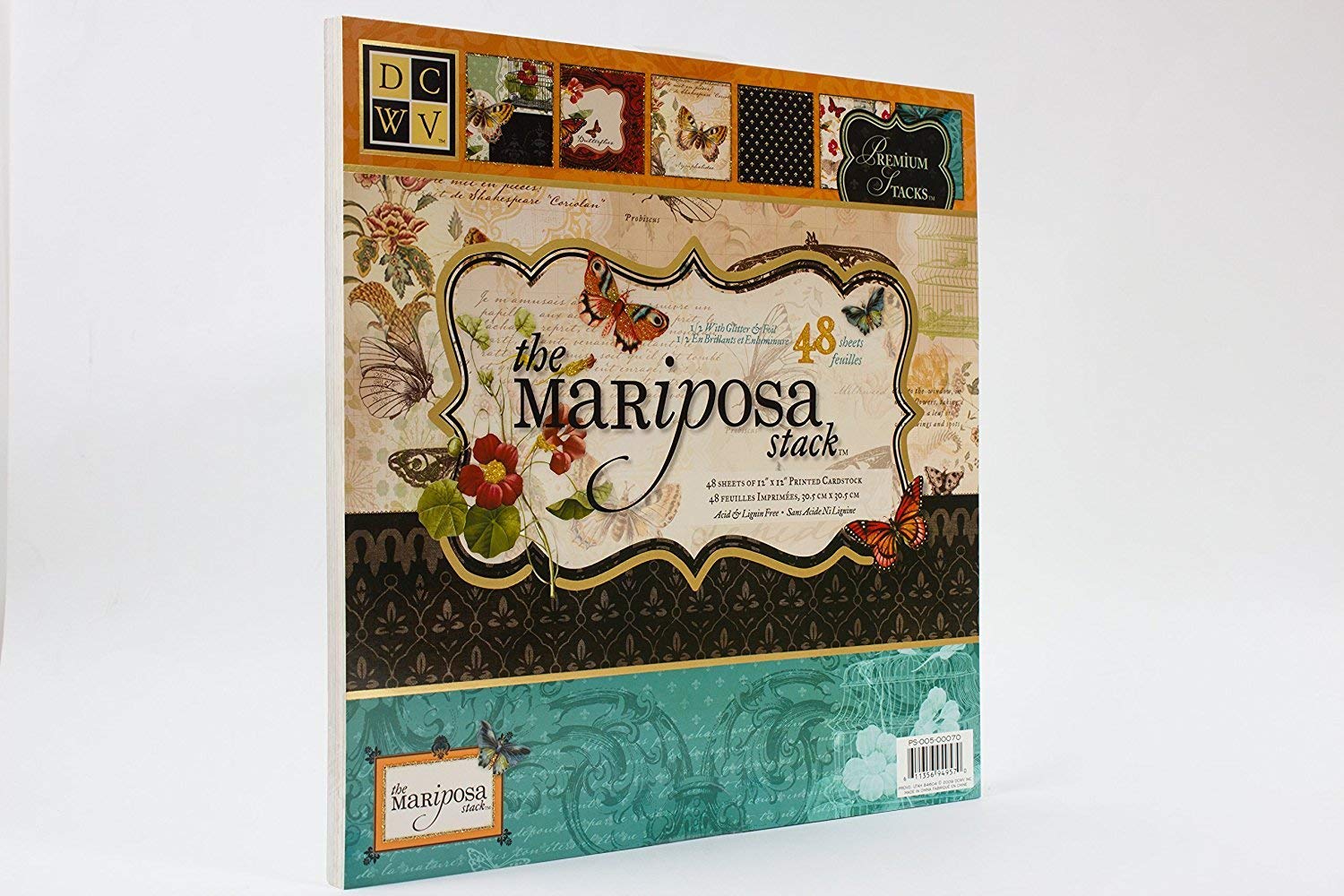 DCWV Diecuts With A View Paper Stack 12-inch x 12-inch 48 kg-Mariposa, 48 count (Pack of 1) - Image 2