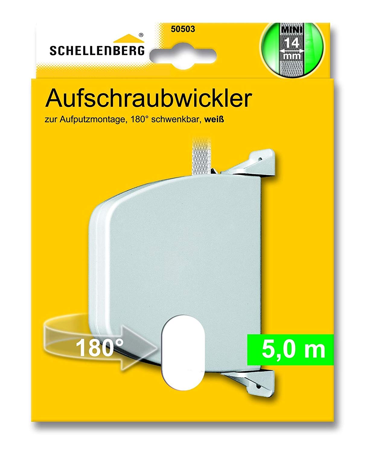 Schellenberg mini Winder, Screw, White, 50157, Enrouleur Mini