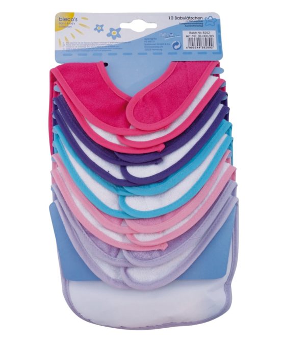 Bieco 10105635 Girls' Bibs (Set of 10) - Image 4