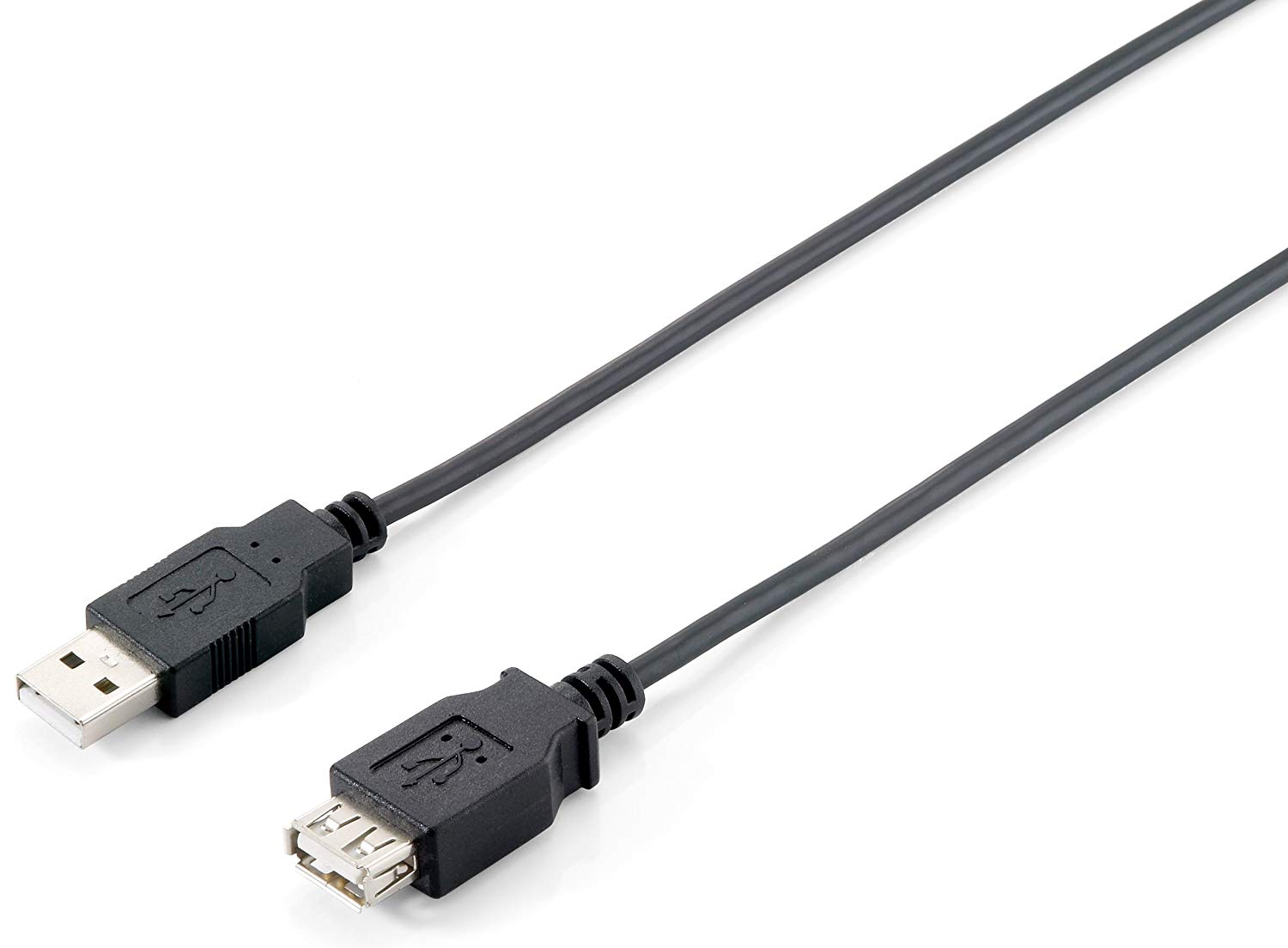 Equip USB 2.0 Verlaengerung A->A 5m S/B schwarz, 5,00 Meter, Black