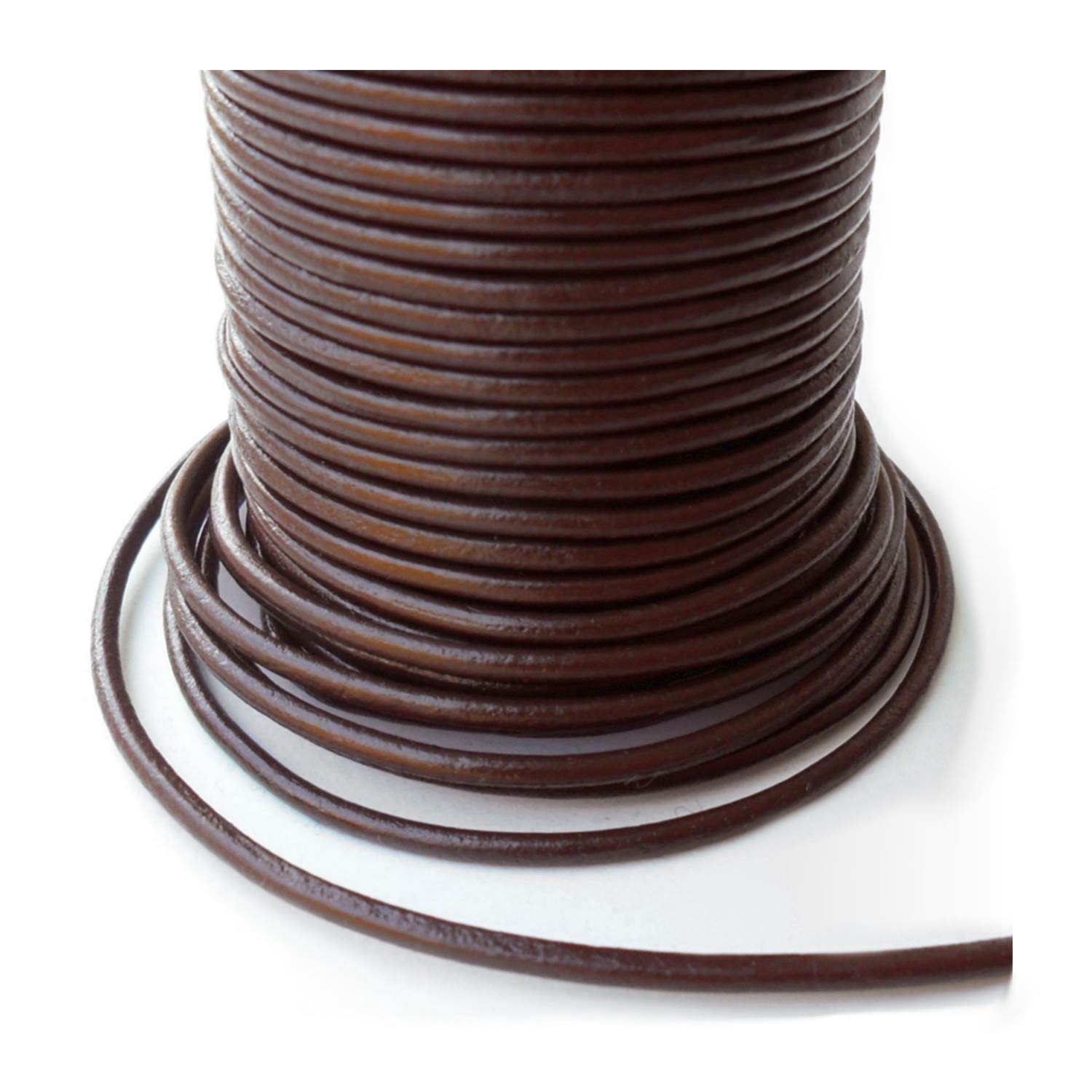 AURORIS - 10m leather cord round - diameter 4 mm - brown