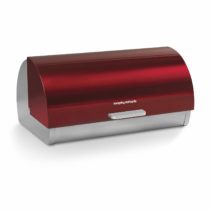 Morphy Richards 46241 Accents Roll Top Bread Bin, Stainless Steel, Red