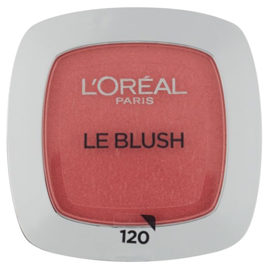 L'Oreal Paris True Match Blusher, Compact Buildable Powder, 120 Sandalwood Pink, Powder Brush and Mirror Included