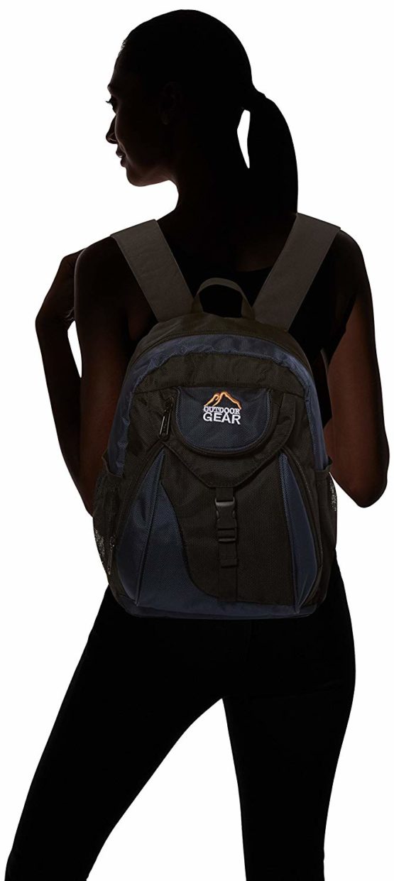 Mens Ladies Outdoor Gear Small Backpack Rucksack Daypack Walking Travel Work (Blue Trim) - Image 4