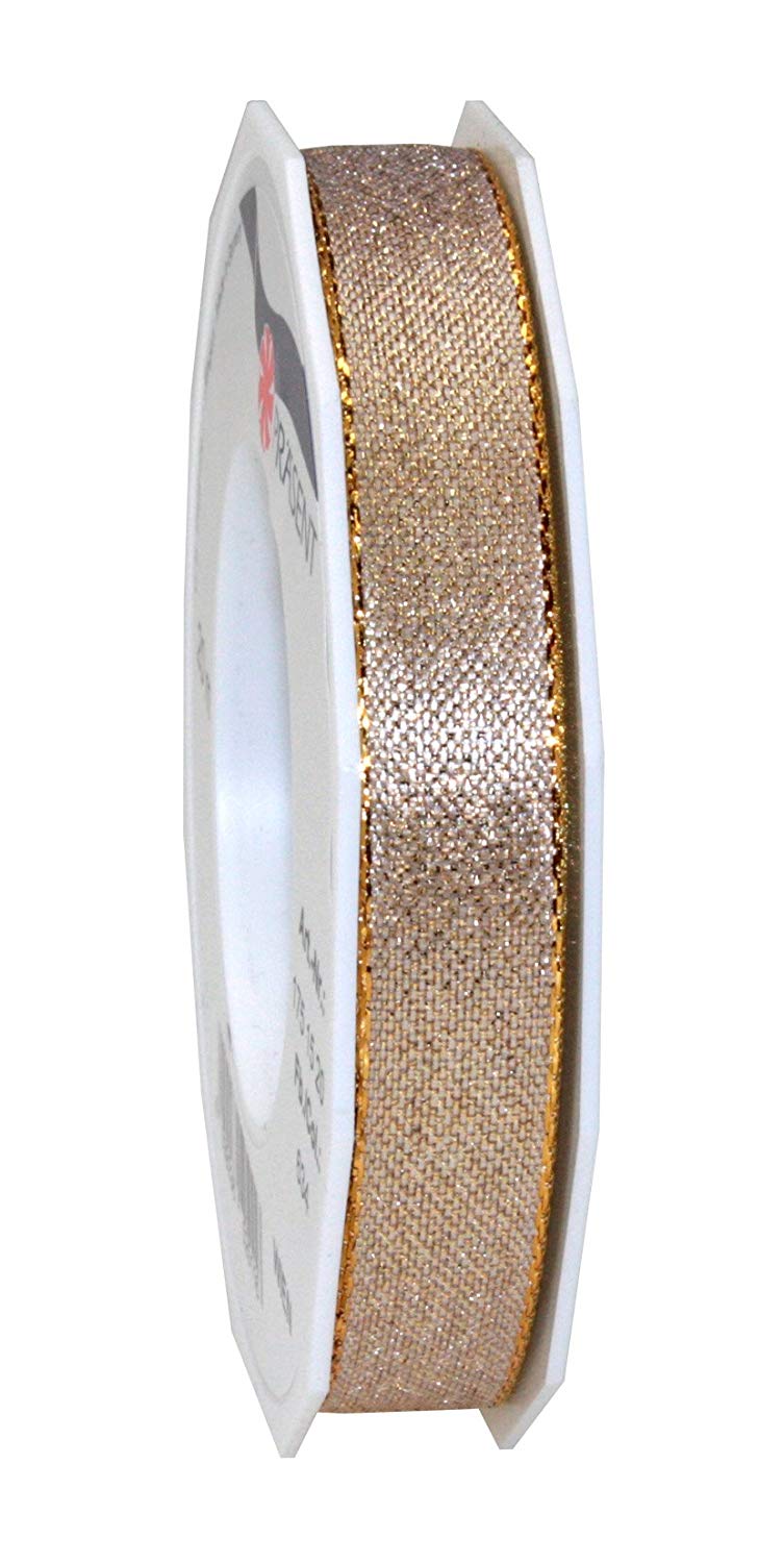 PRÄSENT C.E. Pattberg Wien Gold, 22 Yards of Metallic Mesh Gift Wrapping, 0.59 inches Width
