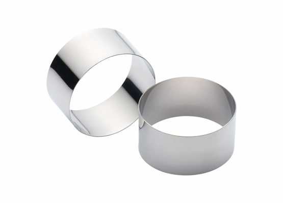 KitchenCraft Cooking Rings, Stainless Steel, 7 x 3.5 cm, Set of 2