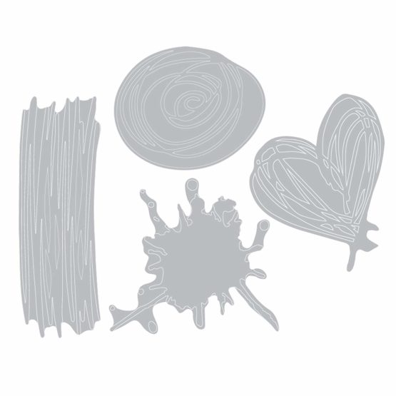 Sizzix Thinlits Die Set 660222, Scribbles & Splat by Tim Holtz, Pack of 4 - Image 2